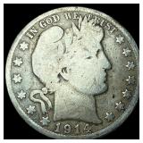 1914 Silver Barber Half Dollar NICELY  CIRCULATED