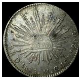 1885-Mo MEXICO Silver 8 Reales CLOSELY UNCIRCULATE