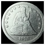 1878-CC Silver Quarter Dollar CLOSELY UNCIRCULATED