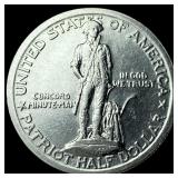 1925 Silver Lexington-Concord Half Dollar CHOICE B