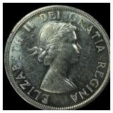 1958 Canada Silver Dollar British Columbia GEM BU