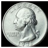 1936 Silver Washington Quarter UNCIRCULATED