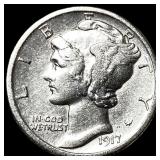 1917-D Mercury Dime CLOSELY UNCIRCULATED