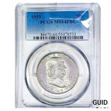 1955 Franklin Half Dollar PCGS MS64 FBL