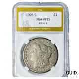1903-S Morgan Silver Dollar PGA VF25 Micro S