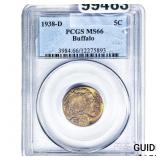 1938-D Buffalo Nickel PCGS MS66