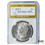 1879-S Morgan Silver Dollar PGA MS65+DMPL