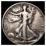 1920-S Silver Walking Liberty Half Dollar  NEARLY