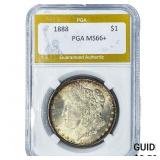 1888 Morgan Silver Dollar PGA MS66+