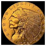 1908 Indian Head $2.5 Gold Quarter Eagle UNCIRCULA