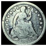 1855 Seated Liberty Half Dime ABOUT  UNCIRCULATED