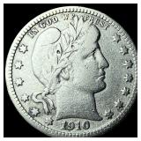 1910-D Silver Barber Quarter NEARLY UNCIRCULATED
