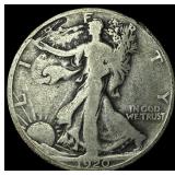 1920-D Silver Half Dollar Walking Liberty NICELY C