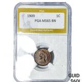 1909 Indian Head Cent PGA MS65BN