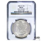 1883-CC Morgan Silver Dollar NGC MS64