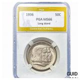 1936 Long Island Half Dollar PGA MS66 Long Island