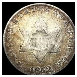 1852 Silver Three-Cent Piece CLOSELY  UNCIRCULATE
