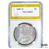 1887-O Morgan Silver Dollar PGA MS64