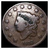 1833 Coronet Head Large Cent ABOUT  UNCIRCULATED