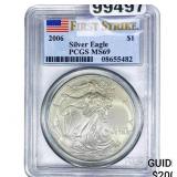 2006 Silver Eagle PCGS MS69