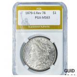 1879-S Rev 78 Morgan Silver Dollar PGA MS63