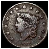 1831 Coronet Head Large Cent ABOUT  UNCIRCULATED