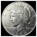 1935 Peace Silver Dollar CHOICE AU