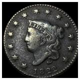 1822 Coronet Head Large Cent NEARLY  UNCIRCULATED