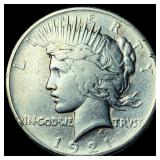 1921 Silver Peace Dollar NEARLY UNCIRCULATED