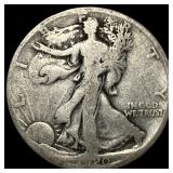 1920-D Silver Walking Liberty Half Dollar  NEARLY