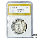 1935-S San Diego Half Dollar PGA MS68