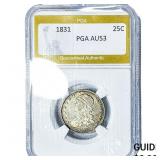 1831 Capped Bust Quarter PGA AU53