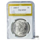 1880-O Morgan Silver Dollar PGA MS65