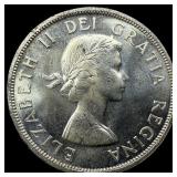 1958 Canada Silver Dollar British Columbia CHOICE