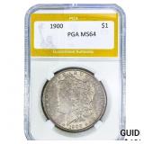 1900 Morgan Silver Dollar PGA MS64
