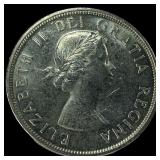 1958 Canada Silver Dollar British Columbia GEM BU
