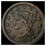 1853 Braided Hair Large Cent UNCIRCULATED
