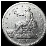 1876-S Silver Trade Dollar CLOSELY  UNCIRCULATED