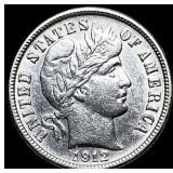 1912-D Silver Barber Dime CLOSELY  UNCIRCULATED