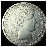 1908-O Silver Barber Half Dollar NEARLY UNCIRCULAT