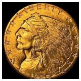 1925 Indian Head Gold $2.50 Quarter Eagle UNCIRCUL