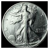 1920-S Silver Walking Liberty Half Dollar CLOSELY