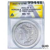 2021-O Morgan Silver Dollar ANACS MS70 "O" Privy