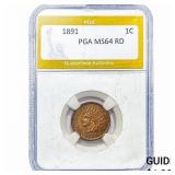 1891 Indian Head Cent PGA MS64RD