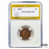 1867 Indian Head Cent PGA MS63BN