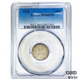 1939 Mercury Silver Dime PCGS MS66 FB