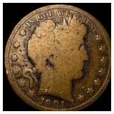 1901-S Silver Barber Half Dollar NICELY  CIRCULAT