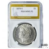 1879-S Morgan Silver Dollar PGA MS65PL