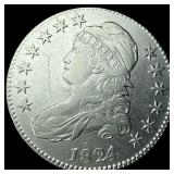 1824 Capped Bust Half Dollar CLOSELY UNCIRCULATED
