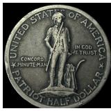 1925 Silver Lexington-Concord Half Dollar CLOSELY